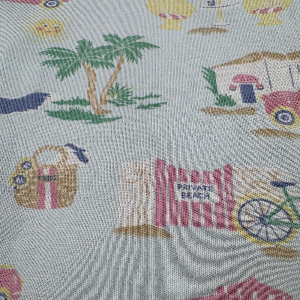 The Beaufort Bonnet Company Bath Towel NS Blue Pink Beach Print Pima - Picture 3 of 11